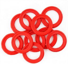 img 2 attached to 4LIFETIMELINES 28.80Mm Red High-Temp Replacement Gasket, Nitrile Rubber, Bag Of 10