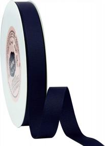 img 4 attached to Navy Blue Grosgrain Ribbon, 50 Yards - Perfect For Wedding Decor, Wreath Making, Baby Shower & Gift Package Wrapping Projects (25 Yards Each Roll)