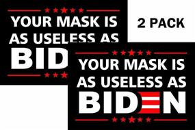 img 2 attached to 🚫 FCK Biden Reflective Bumper Sticker 2-Pack: Vibrant Waterproof Decal for Cars, Laptops & Windows - 4x6" Dimensions