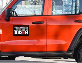 img 1 attached to 🚫 FCK Biden Reflective Bumper Sticker 2-Pack: Vibrant Waterproof Decal for Cars, Laptops & Windows - 4x6" Dimensions