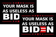 🚫 fck biden reflective bumper sticker 2-pack: vibrant waterproof decal for cars, laptops & windows - 4x6" dimensions логотип