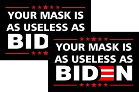 img 4 attached to 🚫 FCK Biden Reflective Bumper Sticker 2-Pack: Vibrant Waterproof Decal for Cars, Laptops & Windows - 4x6" Dimensions