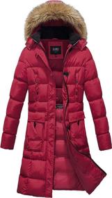 img 4 attached to ELORA Womens Winter Puffer Removable Women's Clothing ~ Coats, Jackets & Vests