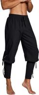makkrom мужские средневековые штаны по щиколотку костюм пирата викинга на шнуровке с зауженными полосами ренессанс навигатор хэллоуин брюки логотип