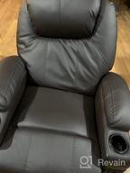 img 1 attached to JUMMICO Massage Recliner Chair With Heating, 360° Swivel And Rocking, Home Leather Sofa With 2 Cup Holders And Side Pockets For Living Room (Brown) review by Pao Novakovic