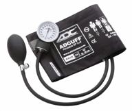 adc 760-11abk prosphyg 760 pocket aneroid sphygmomanometer with adcuff nylon blood pressure cuff for adults, black logo