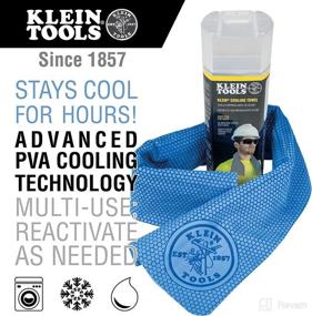 img 3 attached to Klein Tools 60090 Cooling Towel 🧣 with PVA Evaporative Technology for Neck, Blue