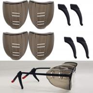 clear slip-on safety glasses side shields for narrow eyeglass legs - protective eyewear add-on logo