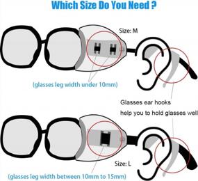 img 1 attached to Clear Slip-On Safety Glasses Side Shields For Narrow Eyeglass Legs - Protective Eyewear Add-On