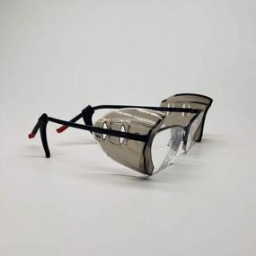 img 3 attached to Clear Slip-On Safety Glasses Side Shields For Narrow Eyeglass Legs - Protective Eyewear Add-On