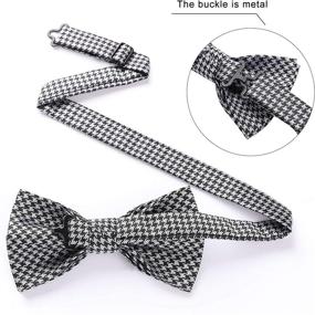 img 2 attached to HISDERN Pre-Tied Bowties for Weddings: Adjustable Men's Accessories at Ties, Cummerbunds & Pocket Squares