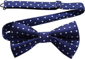 img 1 attached to HISDERN Pre-Tied Bowties for Weddings: Adjustable Men's Accessories at Ties, Cummerbunds & Pocket Squares