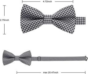 img 3 attached to HISDERN Pre-Tied Bowties for Weddings: Adjustable Men's Accessories at Ties, Cummerbunds & Pocket Squares