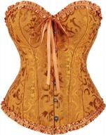 plus size women's sexy floral lace up back corset bustier top lingerie logo