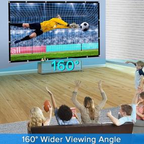 img 2 attached to Experience Ultimate Outdoor Movie Fun With JWSIT 120-Inch Projector Screen - Foldable, Anti-Crease & HD 16:9 Ratio For Home Theater And Backyard Entertainment