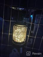 img 1 attached to 🌟 Decorate Your Outdoor Space with 4 Pack Solar Hanging Mason Jar Lights - Waterproof Vintage Glass Jar Starry Fairy Light with 30 Warm White LEDs for Patio, Garden, and Trees review by John Gray