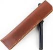 ancicraft leather pen holder for single fountain pen case pouch sleeve handmade red brown logo