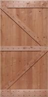 42x84 rustic hardwood barn door slab - unfinished knotty alder solid wood logo