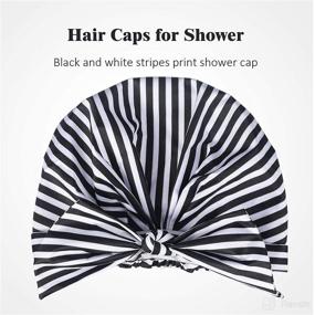 img 2 attached to 🚿 Ultimate Shower Waterproof Bonnet: Adjustable & Stylish Patterns