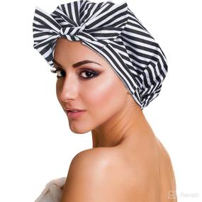 img 4 attached to 🚿 Ultimate Shower Waterproof Bonnet: Adjustable & Stylish Patterns