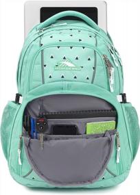 img 2 attached to 🎒 Aquamarine/Tri Geo/White High Sierra Swerve Laptop Backpack - 19 x 13 x 7.75 Inch