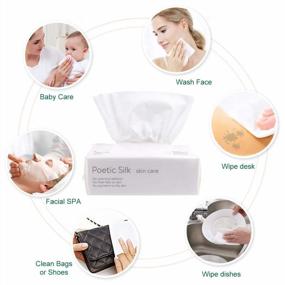 img 1 attached to Tufusiur Ultra Soft Facial Cleansing Dry Wipes - 100 Count Disposable Tissue For Gentle Face Cleaning