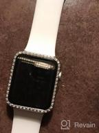 img 1 attached to 38Mm Silver Bling Case Compatible Apple Watch Band With Built-In Tempered Glass Screen Protector, All Around Protective Cover Frame Bumper For IWatch Series 3/2/1 - Secbolt review by Michelle Watson