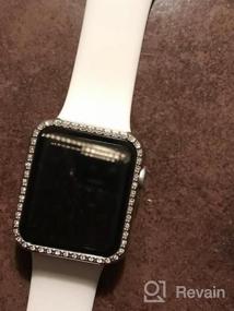 img 5 attached to 38Mm Silver Bling Case Compatible Apple Watch Band With Built-In Tempered Glass Screen Protector, All Around Protective Cover Frame Bumper For IWatch Series 3/2/1 - Secbolt