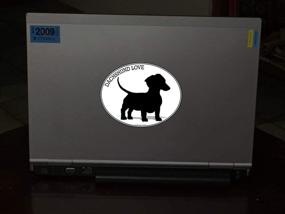 img 1 attached to 🐶 I Love My Dachshund Decal Sticker - Cute Wiener Dog Vinyl for Car, Truck, Laptop, and Wall - Dachshund Lover's Must-Have item!