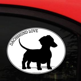 img 2 attached to 🐶 I Love My Dachshund Decal Sticker - Cute Wiener Dog Vinyl for Car, Truck, Laptop, and Wall - Dachshund Lover's Must-Have item!