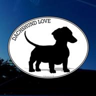 🐶 i love my dachshund decal sticker - cute wiener dog vinyl for car, truck, laptop, and wall - dachshund lover's must-have item! логотип