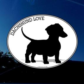 img 3 attached to 🐶 I Love My Dachshund Decal Sticker - Cute Wiener Dog Vinyl for Car, Truck, Laptop, and Wall - Dachshund Lover's Must-Have item!