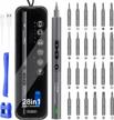 28-in-1 wotow mini electric screwdriver set with magnetizer and led lights for phone, watch, laptop repair logo