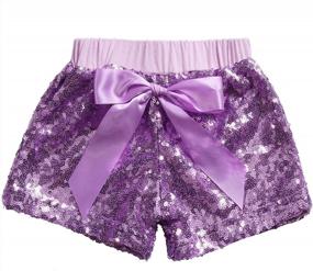 img 4 attached to Cilucu Baby Girls Sequin Shorts Toddler Sparkles Both Sides