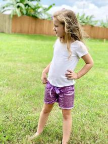 img 3 attached to Cilucu Baby Girls Sequin Shorts Toddler Sparkles Both Sides