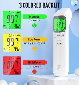 img 1 attached to Accurate No-Touch Thermometer For Adults And Kids With Fever Alert And Memory Recall