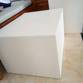 img 1 attached to 16 дюймов X 79 дюймов белая клейкая бумага с древесным зерном для мебели, шкафов и гардеробов - REDODECO