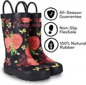 img 3 attached to Cute & Fun Rain Boots For Toddlers And Kids With Easy-On Handles - Lone Cone