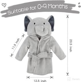 img 1 attached to 🐘 Pro Goleem Unisex Baby Robe: Soft Plush Elephant Hooded Robe for Newborns – Perfect Baby Shower Gift, One Size, 0-9 Months