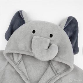 img 2 attached to 🐘 Pro Goleem Unisex Baby Robe: Soft Plush Elephant Hooded Robe for Newborns – Perfect Baby Shower Gift, One Size, 0-9 Months