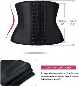 img 1 attached to YIANNA Underbust Sports Waist Trainer For Hourglass Body Shape And Tummy Control During Workouts - Short Torso Corset Body Shaper