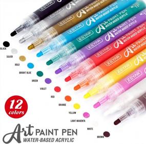 img 1 attached to 🎨 ZEYAR Acrylic Paint Pens for Rock Painting: 12 Colors, Water-Based Medium Point, AP Certified - Assorted Colors, Odorless, Acid-Free, Non-Toxic, and Safe to Use