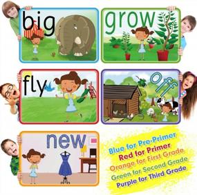 img 3 attached to 235-Piece SpringFlower Sight Words Flash Cards: 220 Dolch Words For Preschool To 3Rd Grade, With Pictures, Motions & Sentences - Homeschooling Tool For Learning To Read & Phonics.