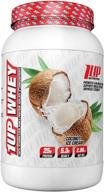 🥥 1up nutrition - coconut ice cream whey protein, 100% hydrolyzed whey protein isolate concentrate logo