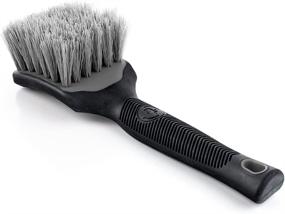 img 4 attached to 🧽 Detail Factory - Stiff Synthetic Bristle Tire Scrub Brush - Ergonomic Design, Effortless Tire Cleaning, Grey