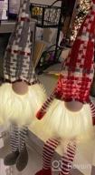 img 1 attached to HAUMENLY Swedish Christmas Gnome Lights, Scandinavian Tomte With Legs, 6 Hours Timer, Holiday Home Party Decoration (A) - Pack Of 2 review by Todd Nordine
