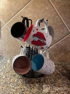 img 1 attached to Large Cup Mug Holder Tree Stand With 6 Hooks - Countertop Coffee Tea Rack For Easy Pick And Place - HULISEN Metal Free Standing Cup Tree Holder. review by Scott Galloway