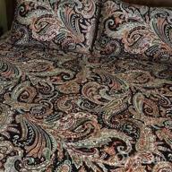 img 1 attached to Queen Size Paisley Quilt Set By Exclusivo Mezcla: Colorful Lightweight Quilted Bedspread, Coverlet, And Bedding With Blue And White Print Pattern (92X96) review by Michelle Ortiz