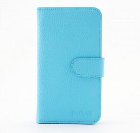 img 4 attached to Samsung Galaxy S5 Wallet Case - PU Leather Folio Flip Cover With Card Slots And Money Pocket - Light Blue - Compatible With Galaxy SV/5 (2014) By RUBAN