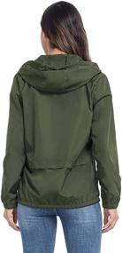 img 3 attached to Women's Packable Windbreaker Ponchos with Waterproof Drawstring - Clothing and Coats, Jackets & Vests